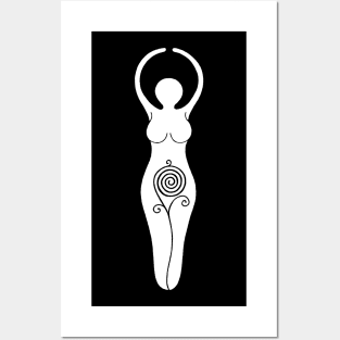 Spiral Goddess in White Posters and Art
